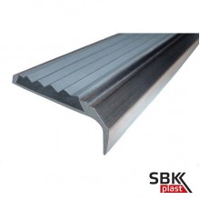 ПО-38/23 алюминиевый угловой порог противоскользящий с серой резиновой вставкой